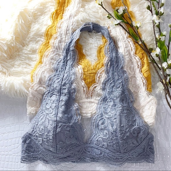 Infinity Raine Other - Lite Gray Lace Halter Bralette Infinity Raine Other - Lite Gray Lace Halter Bralette